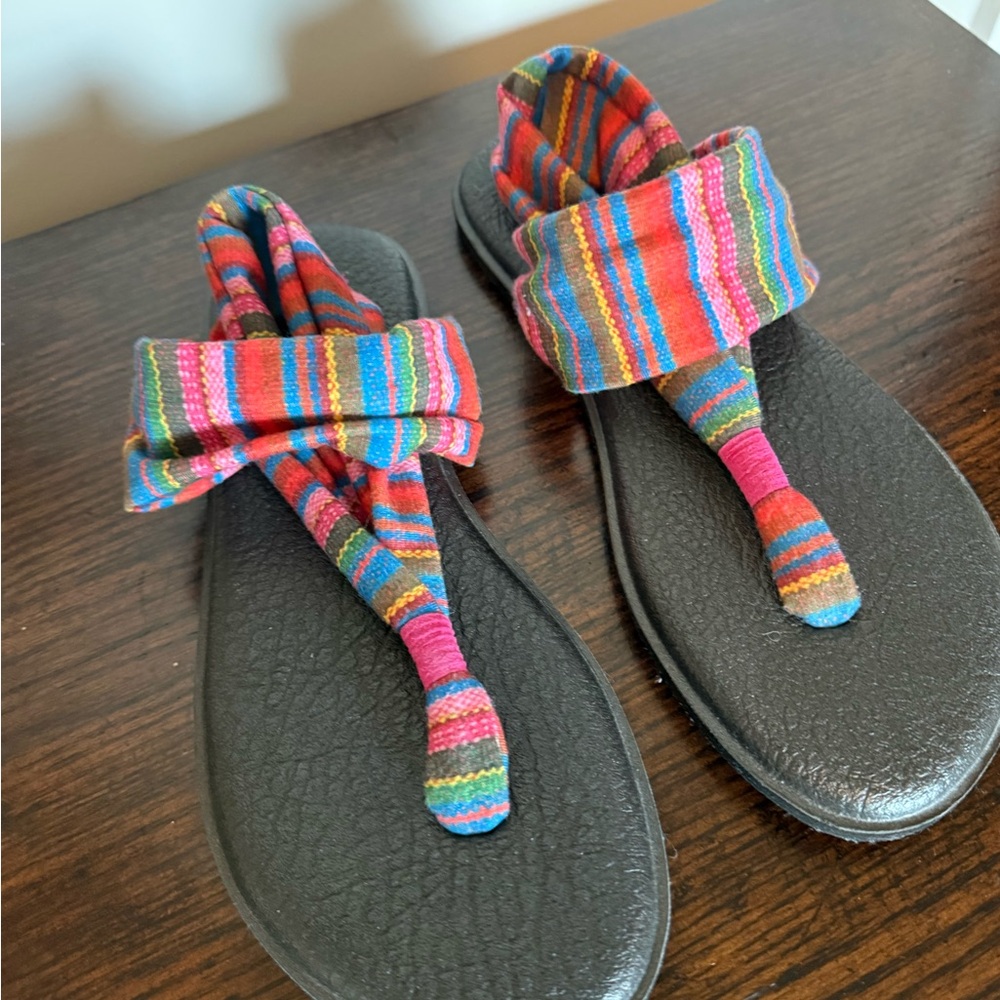 Sanuk Multicolor Striped Sandals